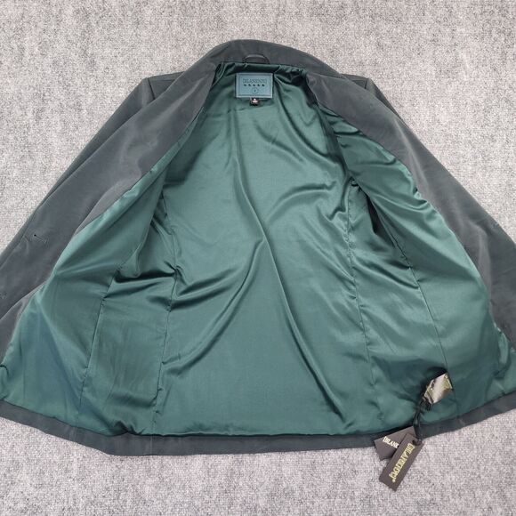 BLANKNYC Blazer Womens Small Green Vegan Faux Leather Double Breasted Pockets - Picture 9 of 16